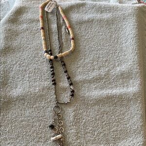 Free People Layered Beaded Necklace NWT
